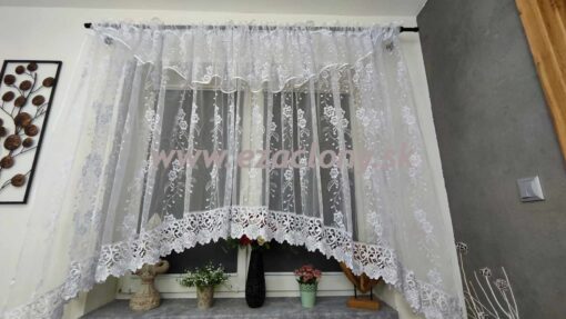 Záclona ANDORA s krajkou vyšívaná 600 x 150 cm - Image 2