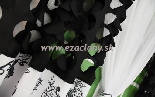 Hotový dlhý závesový set AGÁTA - čierny - Image 4