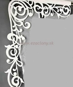 Panel ADELYN vyrezávaný v tvare ornamentu - biely 90 x 130 cm