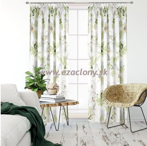 Set vzorovaných závesov FLAVIA - 2 x 145 x 250 cm - VZOR 02