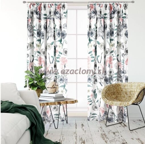 Set vzorovaných závesov FLAVIA - 2 x 145 x 250 cm - VZOR 03