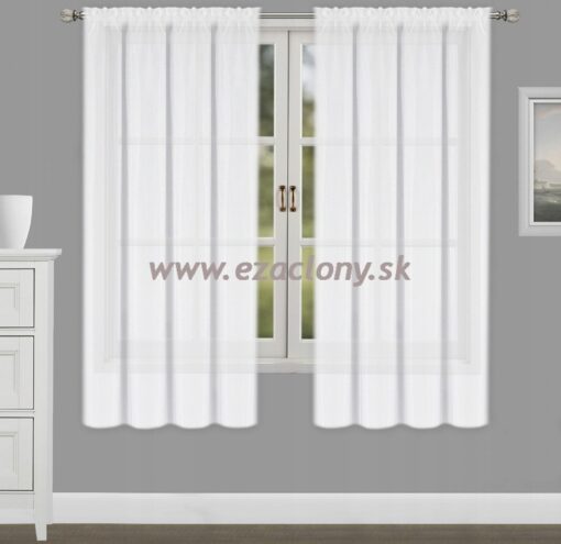 Hotová biela záclona KATKA- 2 x 140 x 180 cm