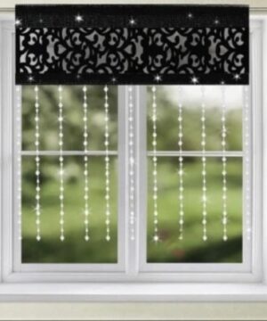 Panel CRYSTAL s visiacimi kryštálmi - 200 x 140 cm - ČIERNY