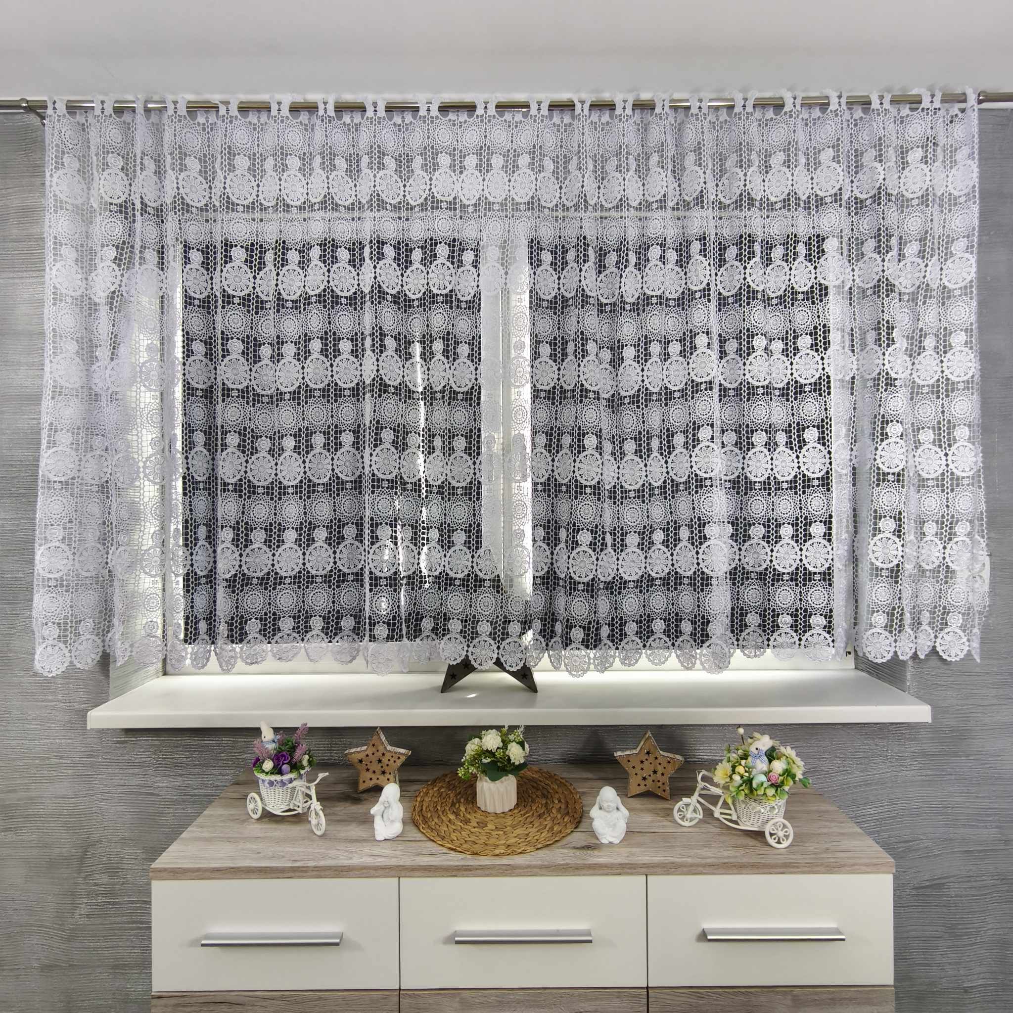 Vitrážková záclona EMANA - 300 x 140 cm - VZOR 01