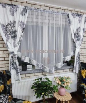 Kvetovaná záclona BEATA -  400 x 160 cm - VZOR 03