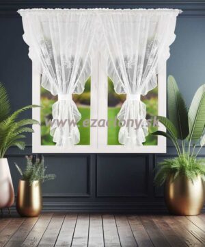 KRAJKOVÁ záclona FINA s volánmi - 400 x 150 cm