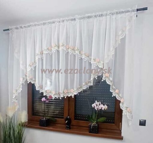 Záclona ROSEMARY s krajkou - 400 x 160 cm