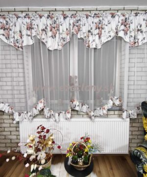 Kvetinová záclona ARABELA - 400 x 160 cm