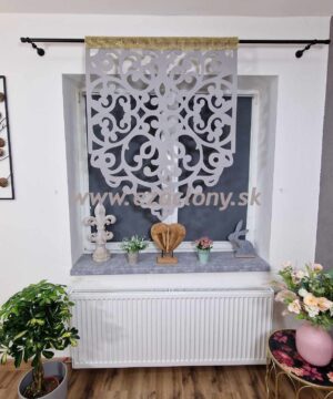Ozdobný šedý panel CORNER - 90 x 120 cm